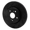 E-Line Drilled & Slotted Black Brake Rotor, 2010-2013 Suzuki, Position: Front Left - image 1