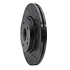 E-Line Drilled & Slotted Black Brake Rotor, 2010-2013 Suzuki, Position: Front Right - image 1