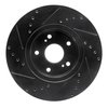 E-Line Drilled & Slotted Black Brake Rotor, 2010-2013 Suzuki, Position: Front Right - image 2