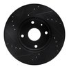 E-Line Drilled & Slotted Black Brake Rotor, 2004-2010 Fits Multiple Makes/Models, Position: Front Right - image 2