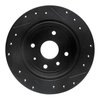 E-Line Drilled & Slotted Black Brake Rotor, 2004-2010 Fits Multiple Makes/Models, Position: Rear Left - image 4