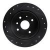E-Line Drilled & Slotted Black Brake Rotor, 2004-2010 Fits Multiple Makes/Models, Position: Rear Right - image 4