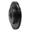 E-Line Drilled & Slotted Black Brake Rotor, 2004-2010 Fits Multiple Makes/Models, Position: Front Left - image 4