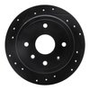 E-Line Drilled & Slotted Black Brake Rotor, 2004-2010 Fits Multiple Makes/Models, Position: Rear Left - image 3