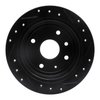 E-Line Drilled & Slotted Black Brake Rotor, 2004-2010 Fits Multiple Makes/Models, Position: Rear Left - image 4