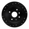 E-Line Drilled & Slotted Black Brake Rotor, 2004-2010 Fits Multiple Makes/Models, Position: Rear Right - image 4