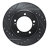 E-Line Drilled & Slotted Black Brake Rotor, 1999-2008 Fits Multiple Makes/Models, Position: Front Left - image 1