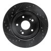 E-Line Drilled & Slotted Black Brake Rotor, 2006-2017 Suzuki, Position: Front Right - image 2