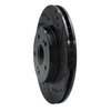 E-Line Drilled & Slotted Black Brake Rotor, 2006-2017 Suzuki, Position: Front Right - image 4
