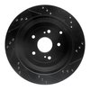 E-Line Drilled & Slotted Black Brake Rotor, 2009-2017 Suzuki, Position: Rear Left - image 3