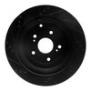 E-Line Drilled & Slotted Black Brake Rotor, 2009-2017 Suzuki, Position: Rear Right - image 3