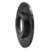 E-Line Drilled & Slotted Black Brake Rotor, 1965-1976 Audi/Porsche/Volkswagen, Position: Front Left - image 2