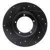E-Line Drilled & Slotted Black Brake Rotor, 1965-1976 Audi/Porsche/Volkswagen, Position: Front Right - image 2