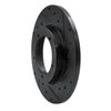 E-Line Drilled & Slotted Black Brake Rotor, 1965-1976 Audi/Porsche/Volkswagen, Position: Front Right - image 4