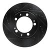 E-Line Drilled & Slotted Black Brake Rotor, 1986-1991 Audi/Porsche/Volkswagen, Position: Right Front - image 4