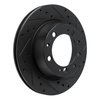 E-Line Drilled & Slotted Black Brake Rotor, 1986-1995 Audi/Porsche/Volkswagen, Position: Rear Right - image 2