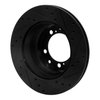 E-Line Drilled & Slotted Black Brake Rotor, 1987-1997 Audi/Porsche/Volkswagen, Position: Rear Left - image 3