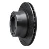 E-Line Drilled & Slotted Black Brake Rotor, 1987-1997 Audi/Porsche/Volkswagen, Position: Rear Right - image 4