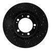 E-Line Drilled & Slotted Black Brake Rotor, 1989-1997 Audi/Porsche/Volkswagen, Position: Front Left - image 4