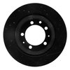 E-Line Drilled & Slotted Black Brake Rotor, 1987-1989 Audi/Porsche/Volkswagen, Position: Rear Left - image 2