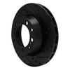 E-Line Drilled & Slotted Black Brake Rotor, 1991-1997 Audi/Porsche/Volkswagen, Position: Rear Left - image 2
