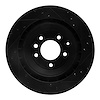 E-Line Drilled & Slotted Black Brake Rotor, 2005-2018 Audi/Porsche/Volkswagen, Position: Rear Left - image 1