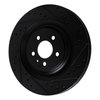 E-Line Drilled & Slotted Black Brake Rotor, 2015-2018 Audi/Porsche/Volkswagen, Position: Rear Right - image 2