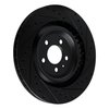 E-Line Drilled & Slotted Black Brake Rotor, 2015-2018 Audi/Porsche/Volkswagen, Position: Rear Right - image 4