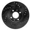 E-Line Drilled & Slotted Black Brake Rotor, 2006-2012 Fits Multiple Makes/Models, Position: Front Left - image 2