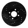 E-Line Drilled & Slotted Black Brake Rotor, 2006-2012 Fits Multiple Makes/Models, Position: Front Right - image 1