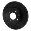 E-Line Drilled & Slotted Black Brake Rotor, 2006-2012 Fits Multiple Makes/Models, Position: Front Right - image 2