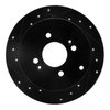 E-Line Drilled & Slotted Black Brake Rotor, 2006-2012 Fits Multiple Makes/Models, Position: Rear Left - image 2
