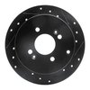 E-Line Drilled & Slotted Black Brake Rotor, 2006-2012 Fits Multiple Makes/Models, Position: Rear Right - image 3