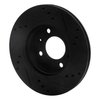 E-Line Drilled & Slotted Black Brake Rotor, 2000-2002 Kia/Hyundai/Genesis, Position: Front Left - image 2