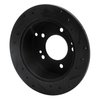 E-Line Drilled & Slotted Black Brake Rotor, 2001-2010 Kia/Hyundai/Genesis, Position: Rear Left - image 2