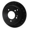 E-Line Drilled & Slotted Black Brake Rotor, 2001-2010 Kia/Hyundai/Genesis, Position: Rear Left - image 4