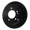 E-Line Drilled & Slotted Black Brake Rotor, 2001-2010 Kia/Hyundai/Genesis, Position: Rear Right - image 2
