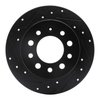 E-Line Drilled & Slotted Black Brake Rotor, 2003-2008 Kia/Hyundai/Genesis, Position: Rear Left - image 3