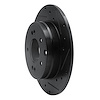 E-Line Drilled & Slotted Black Brake Rotor, 2005-2020 Kia/Hyundai/Genesis, Position: Rear Right - image 1