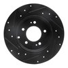 E-Line Drilled & Slotted Black Brake Rotor, 2005-2020 Kia/Hyundai/Genesis, Position: Rear Right - image 2