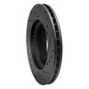 E-Line Drilled & Slotted Black Brake Rotor, 2007-2010 Kia/Hyundai/Genesis, Position: Front Left - image 2