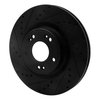 E-Line Drilled & Slotted Black Brake Rotor, 2009-2011 Kia/Hyundai/Genesis, Position: Front Left - image 2