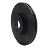 E-Line Drilled & Slotted Black Brake Rotor, 2012-2017 Kia/Hyundai/Genesis, Position: Front Left - image 2