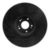 E-Line Drilled & Slotted Black Brake Rotor, 2012-2017 Kia/Hyundai/Genesis, Position: Front Right - image 2
