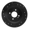 E-Line Drilled & Slotted Black Brake Rotor, Fits Select Fits Multiple Makes/Models, Position: Rear Right - image 4