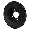 E-Line Drilled & Slotted Black Brake Rotor, 2012-2017 Fits Multiple Makes/Models, Position: Front Left - image 1