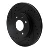 E-Line Drilled & Slotted Black Brake Rotor, 2012-2017 Fits Multiple Makes/Models, Position: Front Left - image 3
