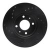 E-Line Drilled & Slotted Black Brake Rotor, 2012-2017 Fits Multiple Makes/Models, Position: Front Right - image 2