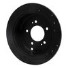 E-Line Drilled & Slotted Black Brake Rotor, 2001-2016 Kia/Hyundai/Genesis, Position: Rear Left - image 2