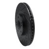 E-Line Drilled & Slotted Black Brake Rotor, 2007-2012 Kia/Hyundai/Genesis, Position: Front Left - image 2